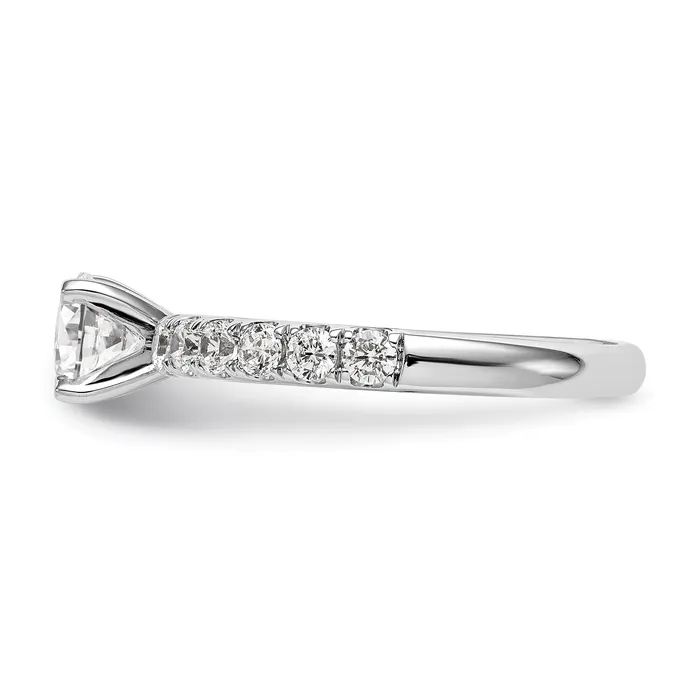 Goldia Rings 14k White Gold 58 Ct Lab Grown Diamond VSSI G Peg Set Engagement Ring