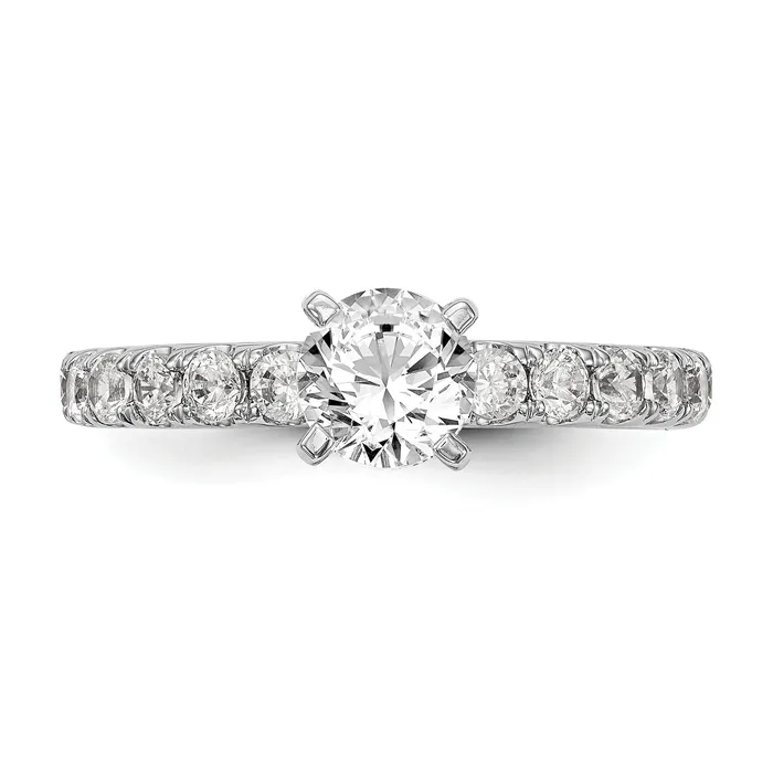 Goldia Rings 14k White Gold 58 Ct Lab Grown Diamond VSSI G Peg Set Engagement Ring