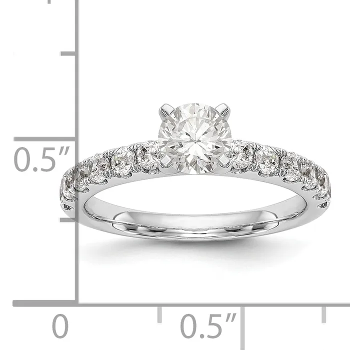 Goldia Rings 14k White Gold 58 Ct Lab Grown Diamond VSSI G Peg Set Engagement Ring