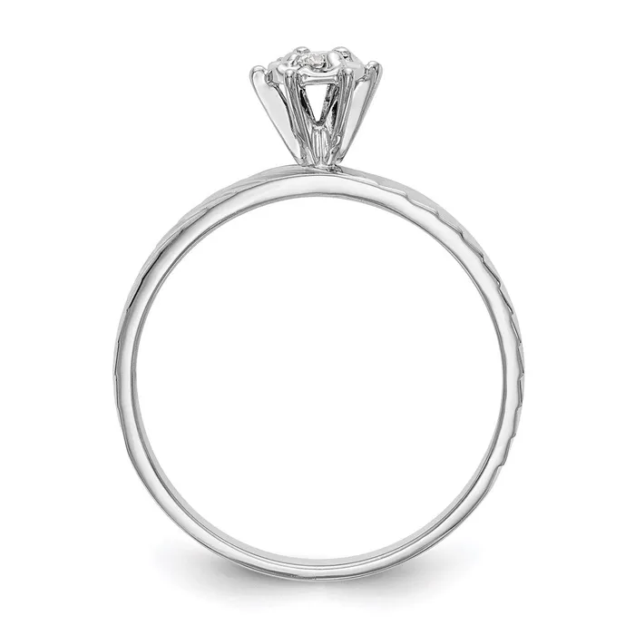 Goldia Rings 14k White Gold AA Quality Trio Engagement Ring