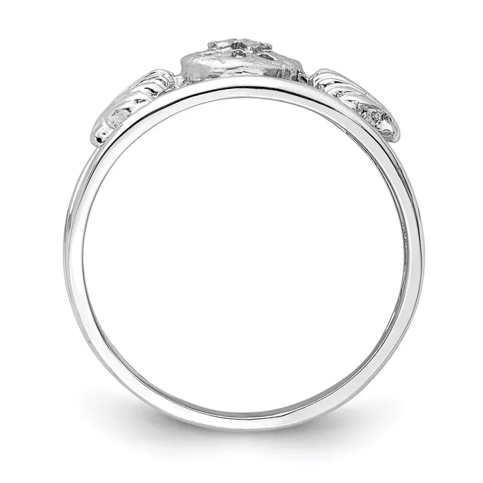 Goldia Rings 14K White Gold Brushed u0026 Polished Sealife Ring
