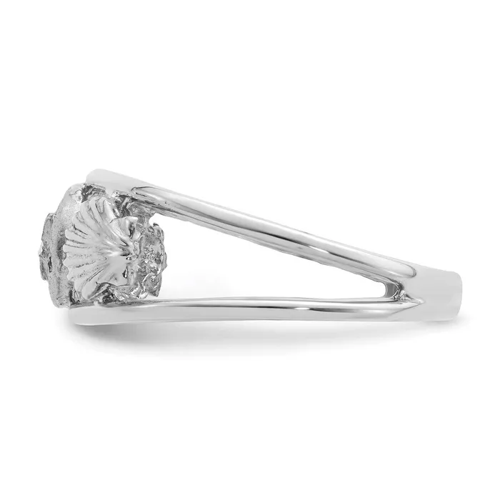Goldia Rings 14K White Gold Brushed u0026 Polished Sealife Ring