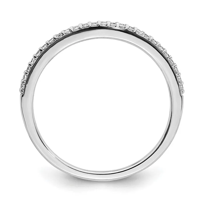 Goldia Rings 14k White Gold Contoured Real Diamond Band