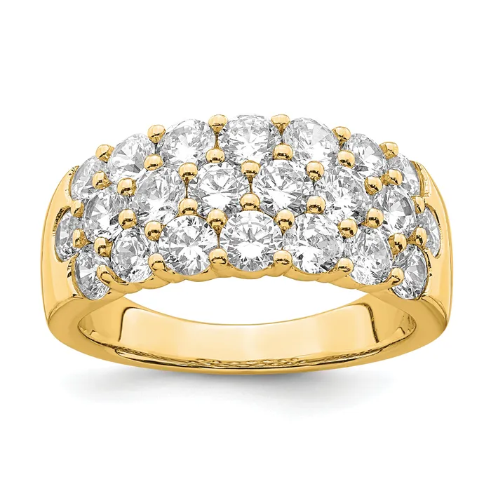 Goldia Rings 14k Yellow Gold 2 12 Ct Lab Grown Diamond VSSI Fashion Band Ring