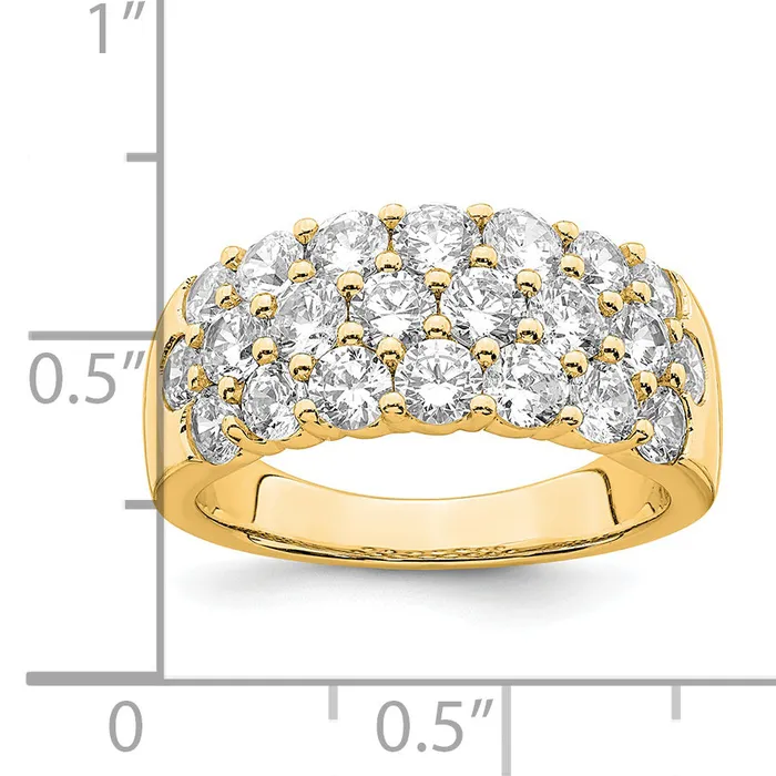 Goldia Rings 14k Yellow Gold 2 12 Ct Lab Grown Diamond VSSI Fashion Band Ring