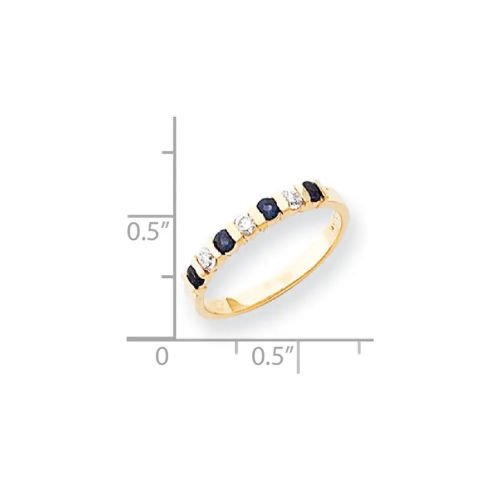Goldia Rings 14k Yellow Gold 225mm Sapphire A Diamond Anniversary Band