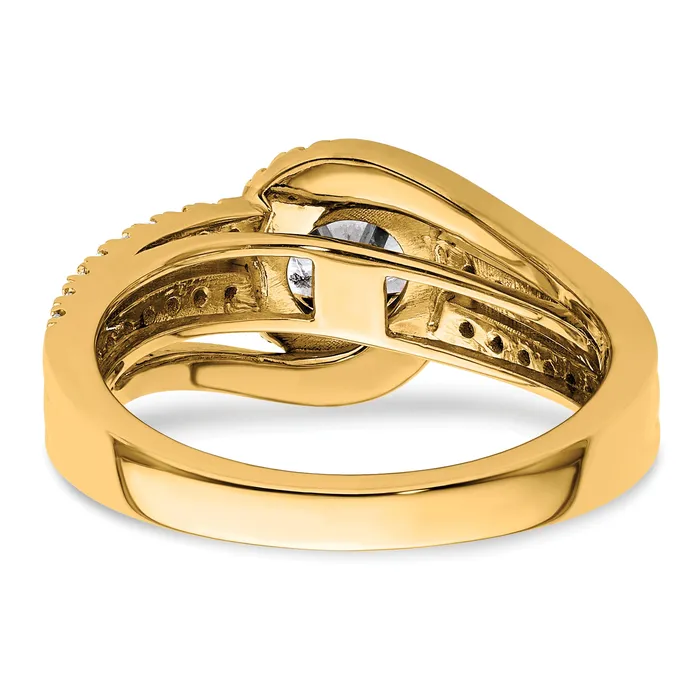 Goldia Rings 14k Yellow Gold 34 Ct Lab Grown Diamond VSSI G Round Engagement Ring
