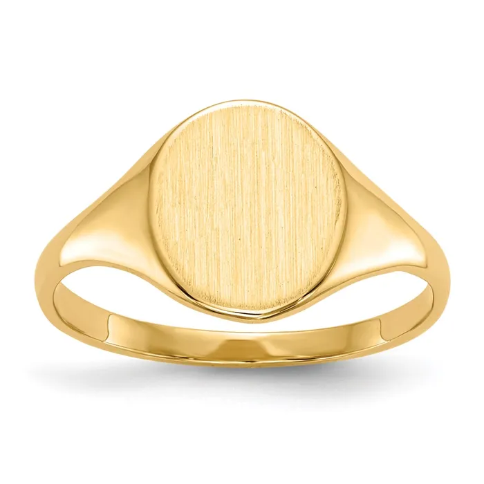 Goldia Rings 14K Yellow Gold 95 x 80mm Open Back Signet Ring