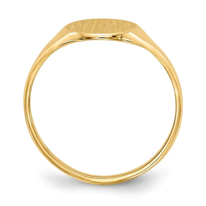 Goldia Rings 14K Yellow Gold 95 x 80mm Open Back Signet Ring