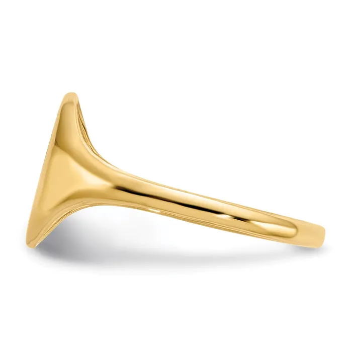 Goldia Rings 14K Yellow Gold 95 x 80mm Open Back Signet Ring