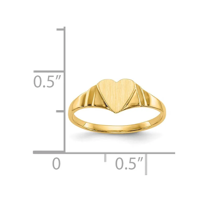 Goldia Rings 14K Yellow Gold Childrens Signet Ring