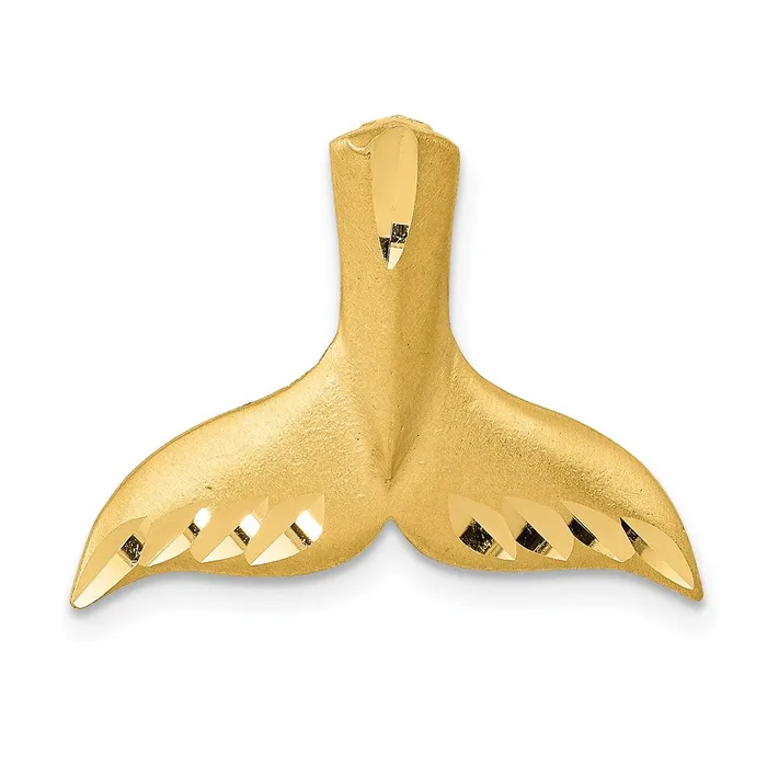 Goldia Rings 14k Yellow Gold Diamondcut Whale Tail Slide