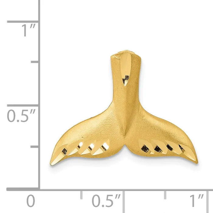Goldia Rings 14k Yellow Gold Diamondcut Whale Tail Slide