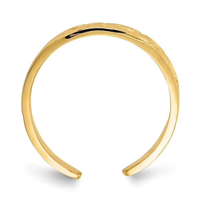 Goldia Rings 14k Yellow Gold FlowerScroll Toe Ring