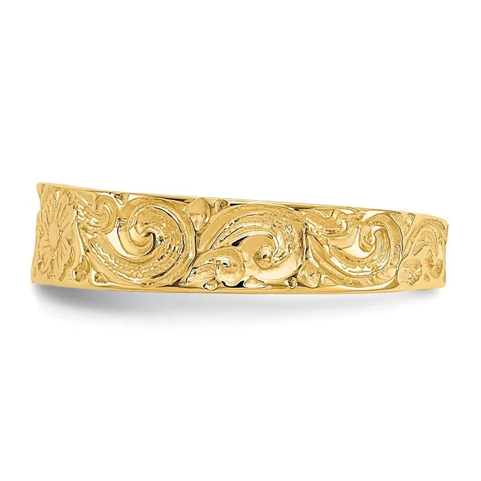 Goldia Rings 14k Yellow Gold FlowerScroll Toe Ring
