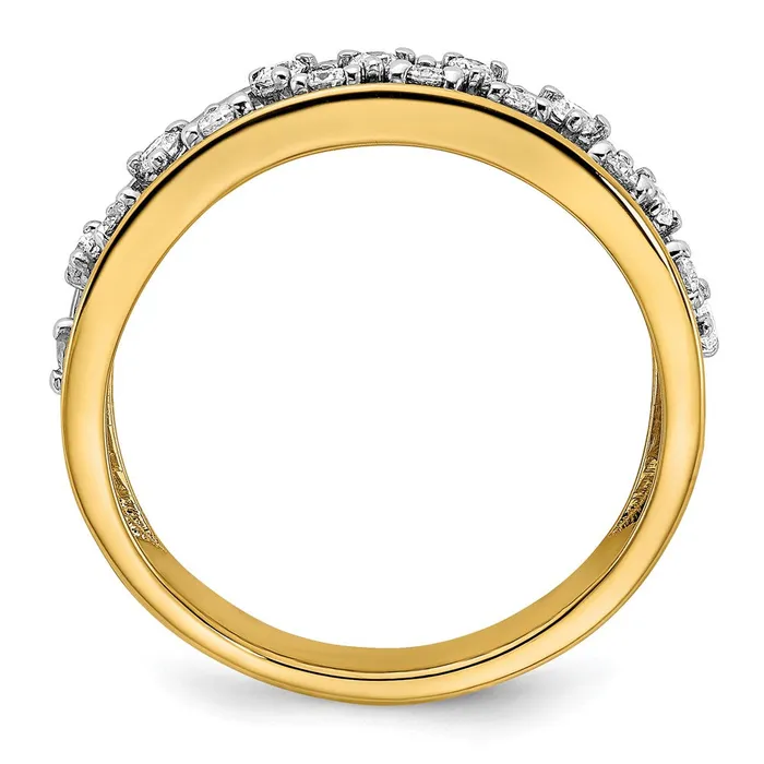 Goldia Rings 14K Yellow Gold Polished Real Diamond Band