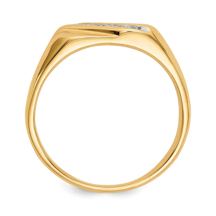 Goldia Rings 14k Yellow Gold White 18 Ct Lab Grown Diamond VSSI G Six Stone Mens Ring
