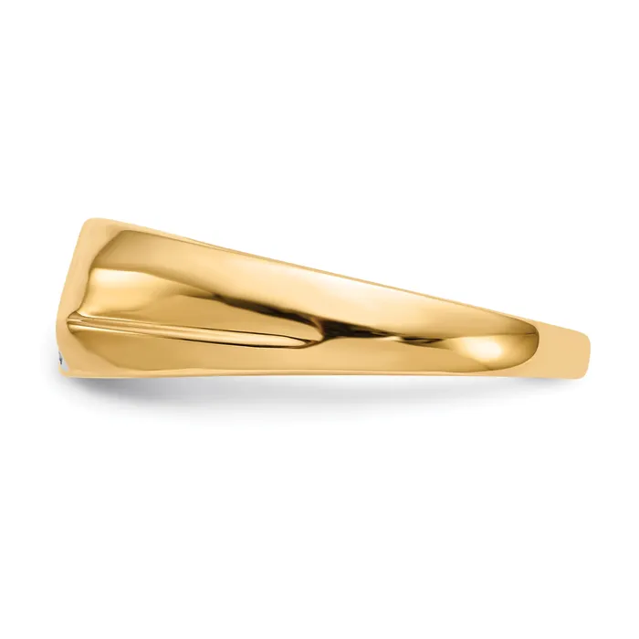 Goldia Rings 14k Yellow Gold White 18 Ct Lab Grown Diamond VSSI G Six Stone Mens Ring