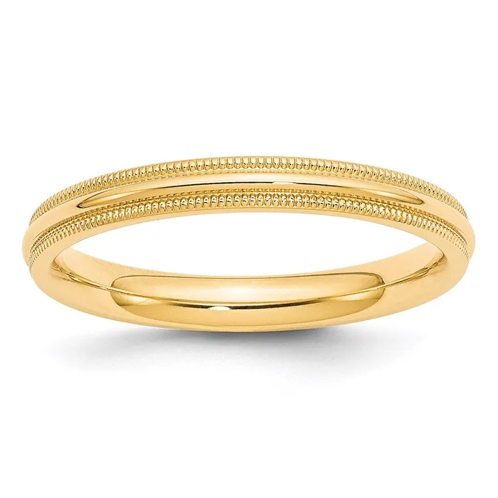 Goldia Rings Solid 10K Yellow Gold 3mm Milgrain Comfort Fit MensWomens Wedding Band Ring Size 11 Goldia Rings Solid 10K Yellow Gold 3mm Milgrain Comfort Fit MensWomens Wedding Band Ring Size 11