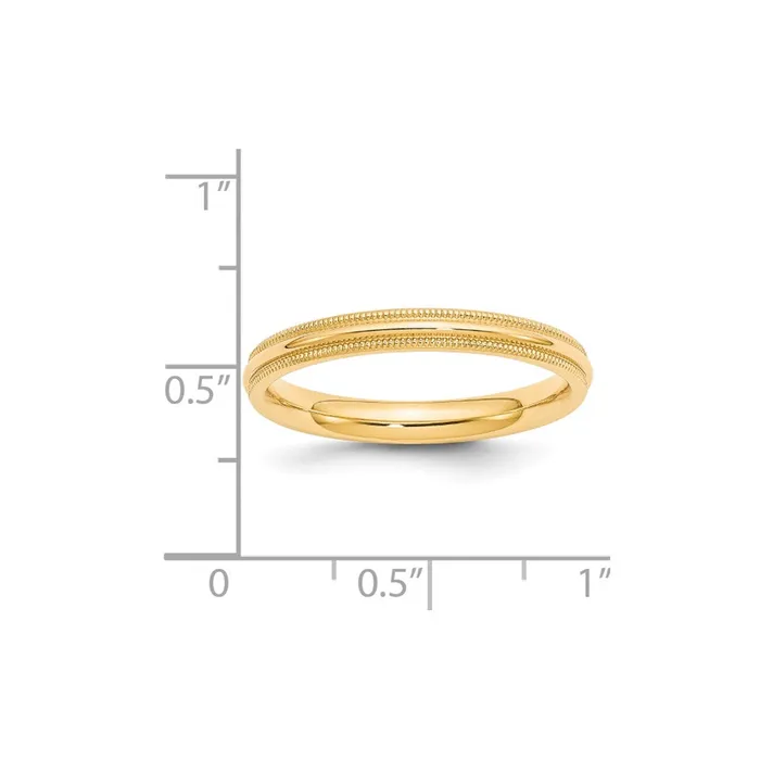 Goldia Rings Solid 10K Yellow Gold 3mm Milgrain Comfort Fit MensWomens Wedding Band Ring Size 11 Goldia Rings Solid 10K Yellow Gold 3mm Milgrain Comfort Fit MensWomens Wedding Band Ring Size 11