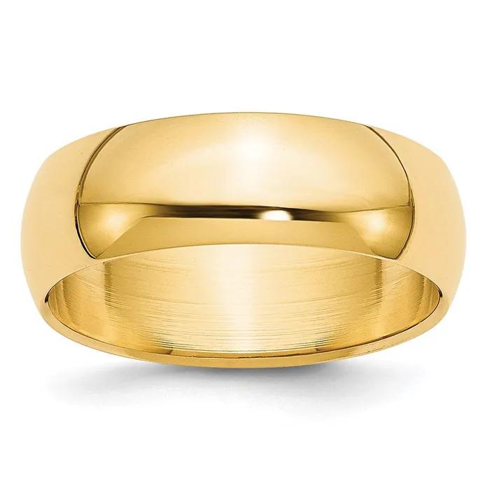 Goldia Rings Solid 10K Yellow Gold 7mm HalfRound Wedding MensWomens Wedding Band Ring Size 45 Goldia Rings Solid 10K Yellow Gold 7mm HalfRound Wedding MensWomens Wedding Band Ring Size 45
