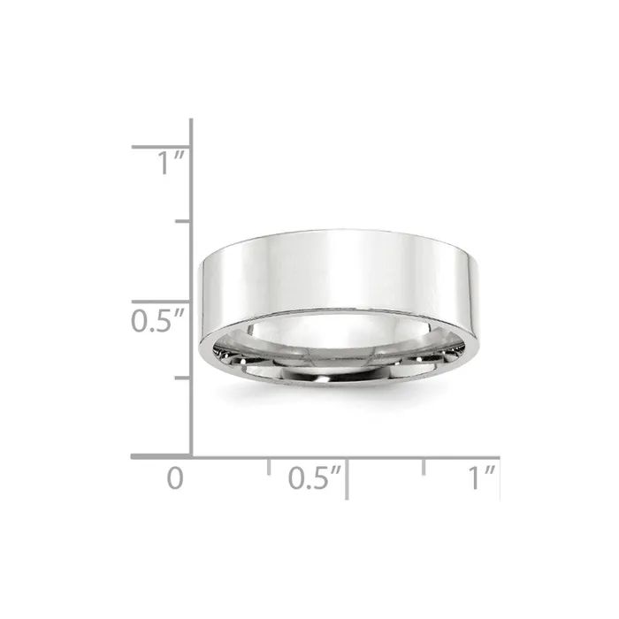 Goldia Rings Solid 14K White Gold 7mm Standard Flat Comfort Fit MensWomens Wedding Band Ring Size 55 Goldia Rings Solid 14K White Gold 7mm Standard Flat Comfort Fit MensWomens Wedding Band Ring Size 55