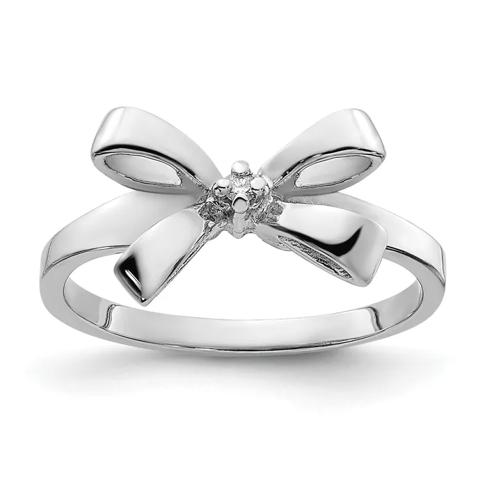 Goldia Rings Solid 14k White Gold VS Simulated CZ Ring