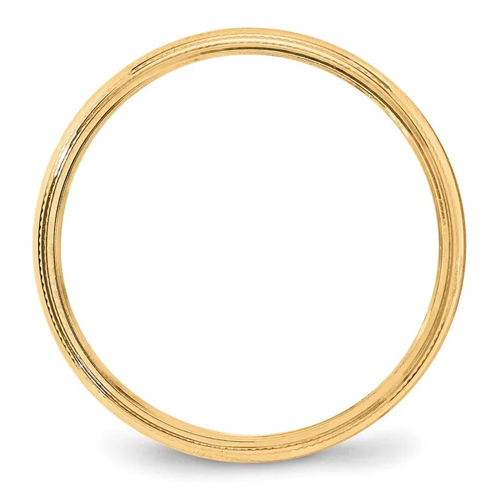 Goldia Rings Solid 14K Yellow Gold 4mm Milgrain HalfRound Wedding MensWomens Wedding Band Ring Size 55 Goldia Rings Solid 14K Yellow Gold 4mm Milgrain HalfRound Wedding MensWomens Wedding Band Ring Size 55