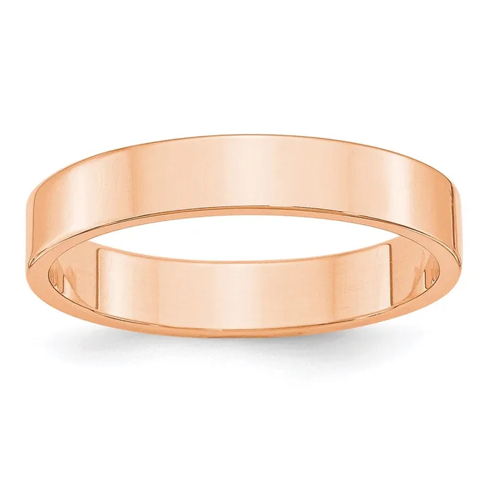 Goldia Rings Solid 14K Yellow Gold Rose Gold 4mm Light Weight Flat MensWomens Wedding Band Ring Size 55 Goldia Rings Solid 14K Yellow Gold Rose Gold 4mm Light Weight Flat MensWomens Wedding Band Ring Size 55