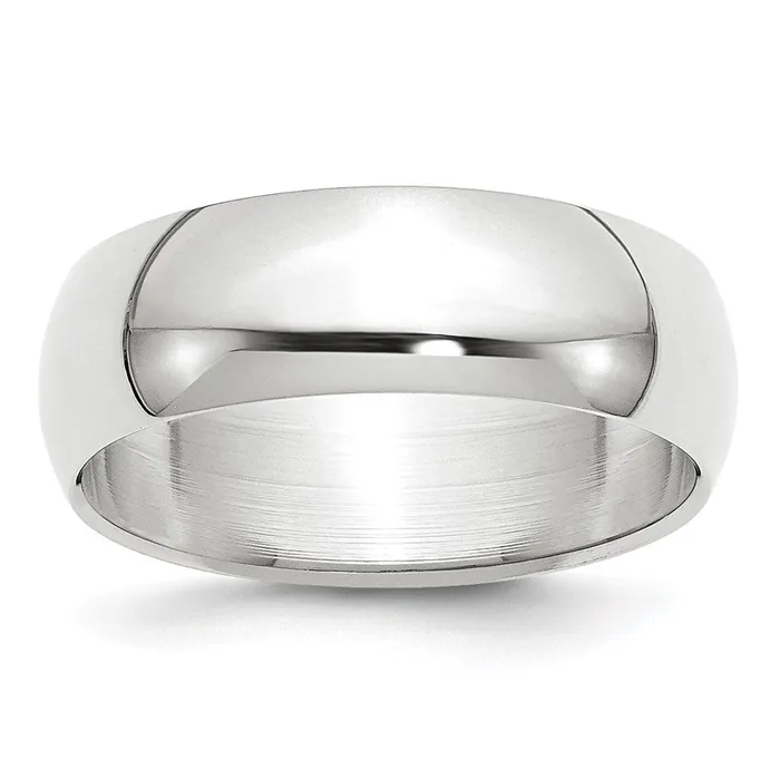Goldia Rings Solid 14K Yellow Gold White Gold 7mm HalfRound MensWomens Wedding Band Ring Size 8 Goldia Rings Solid 14K Yellow Gold White Gold 7mm HalfRound MensWomens Wedding Band Ring Size 8