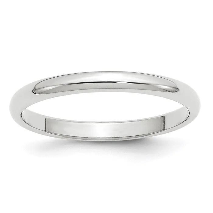 Goldia Rings Solid 18K White Gold 25mm Half Round MensWomens Wedding Band Ring Size 7 Goldia Rings Solid 18K White Gold 25mm Half Round MensWomens Wedding Band Ring Size 7