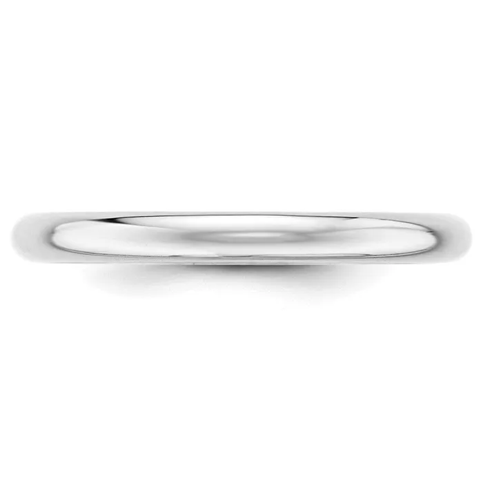 Goldia Rings Solid 18K White Gold 25mm Half Round MensWomens Wedding Band Ring Size 7 Goldia Rings Solid 18K White Gold 25mm Half Round MensWomens Wedding Band Ring Size 7