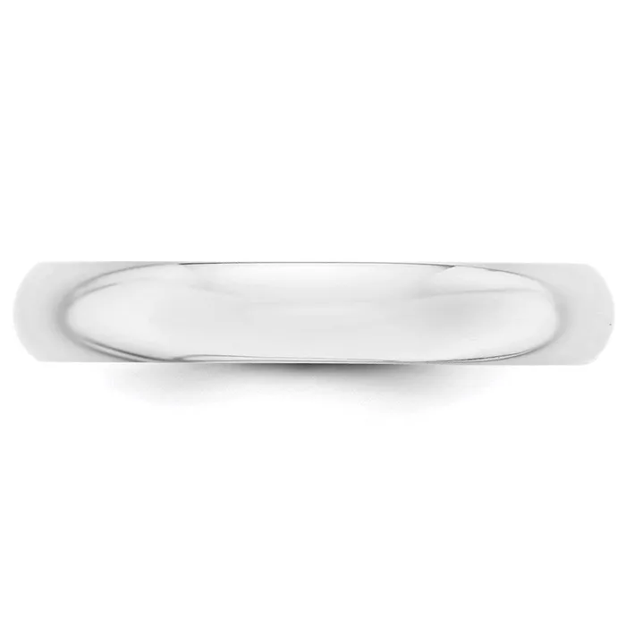 Goldia Rings Solid 18K White Gold 4mm Half Round MensWomens Wedding Band Ring Size 135 Goldia Rings Solid 18K White Gold 4mm Half Round MensWomens Wedding Band Ring Size 135