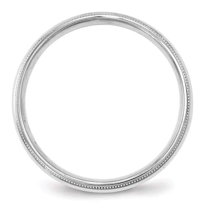 Goldia Rings Solid 18K White Gold 4mm Milgrain Comfort Fit MensWomens Wedding Band Ring Size 55 Goldia Rings Solid 18K White Gold 4mm Milgrain Comfort Fit MensWomens Wedding Band Ring Size 55
