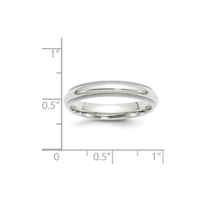 Goldia Rings Solid 18K White Gold 4mm Milgrain Comfort Fit MensWomens Wedding Band Ring Size 55 Goldia Rings Solid 18K White Gold 4mm Milgrain Comfort Fit MensWomens Wedding Band Ring Size 55