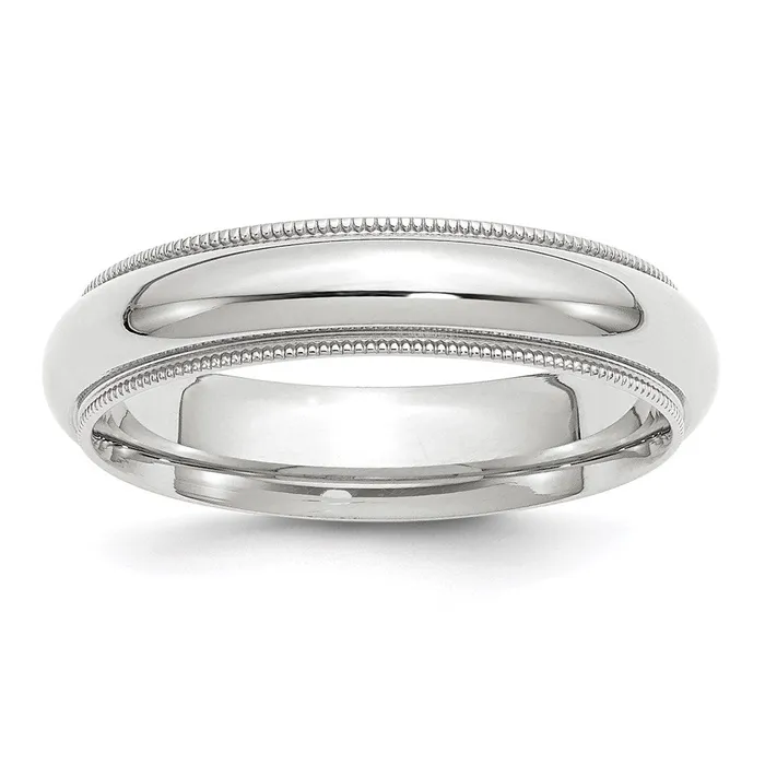 Goldia Rings Solid 18K White Gold 5mm Milgrain Comfort Fit MensWomens Wedding Band Ring Size 9 Goldia Rings Solid 18K White Gold 5mm Milgrain Comfort Fit MensWomens Wedding Band Ring Size 9