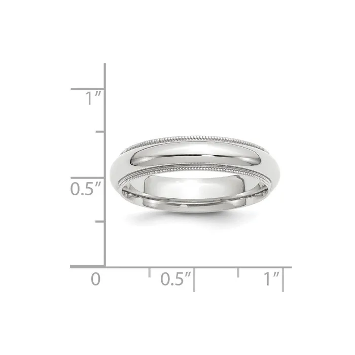 Goldia Rings Solid 18K White Gold 5mm Milgrain Comfort Fit MensWomens Wedding Band Ring Size 9 Goldia Rings Solid 18K White Gold 5mm Milgrain Comfort Fit MensWomens Wedding Band Ring Size 9