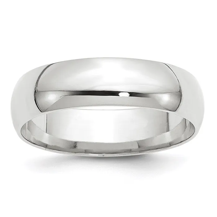 Goldia Rings Solid 18K White Gold 6mm Light Weight Comfort Fit MensWomens Wedding Band Ring Size 125 Goldia Rings Solid 18K White Gold 6mm Light Weight Comfort Fit MensWomens Wedding Band Ring Size 125
