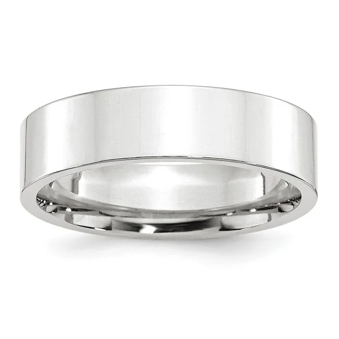 Goldia Rings Solid 18K White Gold 6mm Standard Flat Comfort Fit MensWomens Wedding Band Ring Size 75 Goldia Rings Solid 18K White Gold 6mm Standard Flat Comfort Fit MensWomens Wedding Band Ring Size 75