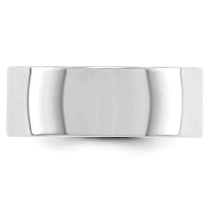 Goldia Rings Solid 18K White Gold 8mm Light Weight Flat MensWomens Wedding Band Ring Size 10 Goldia Rings Solid 18K White Gold 8mm Light Weight Flat MensWomens Wedding Band Ring Size 10