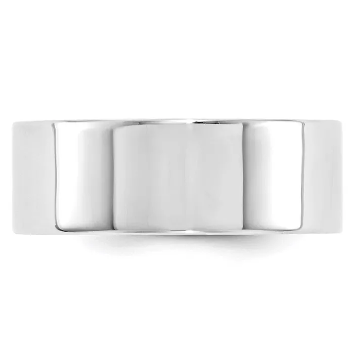 Goldia Rings Solid 18K White Gold 8mm Standard Flat Comfort Fit MensWomens Wedding Band Ring Size 75 Goldia Rings Solid 18K White Gold 8mm Standard Flat Comfort Fit MensWomens Wedding Band Ring Size 75