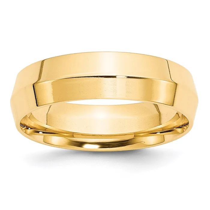 Goldia Rings Solid 18K Yellow Gold 6mm Knife Edge Comfort Fit MensWomens Wedding Band Ring Size 4 Goldia Rings Solid 18K Yellow Gold 6mm Knife Edge Comfort Fit MensWomens Wedding Band Ring Size 4