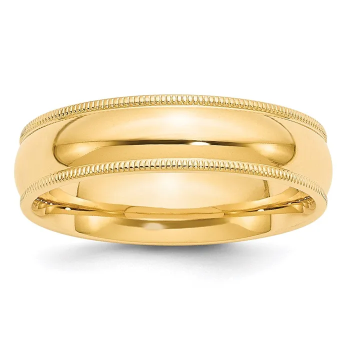 Goldia Rings Solid 18K Yellow Gold 6mm Milgrain Comfort Wedding MensWomens Wedding Band Ring Size 11 Goldia Rings Solid 18K Yellow Gold 6mm Milgrain Comfort Wedding MensWomens Wedding Band Ring Size 11