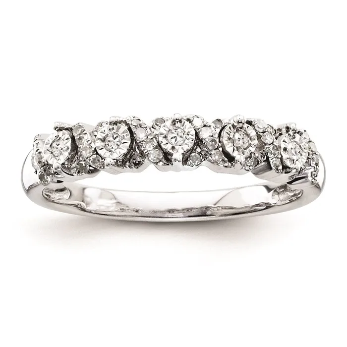 Goldia Rings Sterling Silvadium Belle Amore Diamond Ring