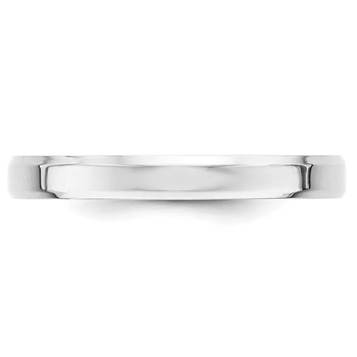 Goldia Solid 18K White Gold 3mm Bevel Edge Comfort Fit MensWomens Wedding Band Ring Size 55 Rings Goldia Solid 18K White Gold 3mm Bevel Edge Comfort Fit MensWomens Wedding Band Ring Size 55 Rings
