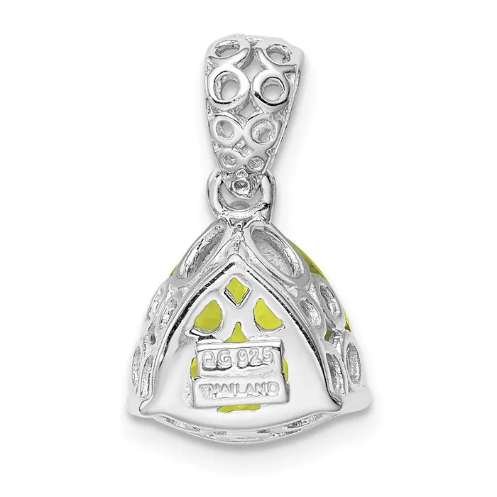 Goldia Sterling Silver Rhodiumplated Lemon Quartz Pendant Necklaces