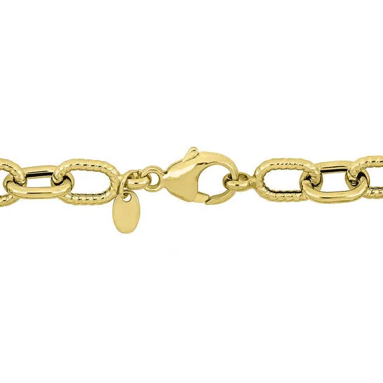 JMS always Bracelets Original Amour 78mm Textured Oval Link Bracelet in 14k Yellow Gold 8 in JMS always Bracelets Original Amour 78mm Textured Oval Link Bracelet in 14k Yellow Gold 8 in