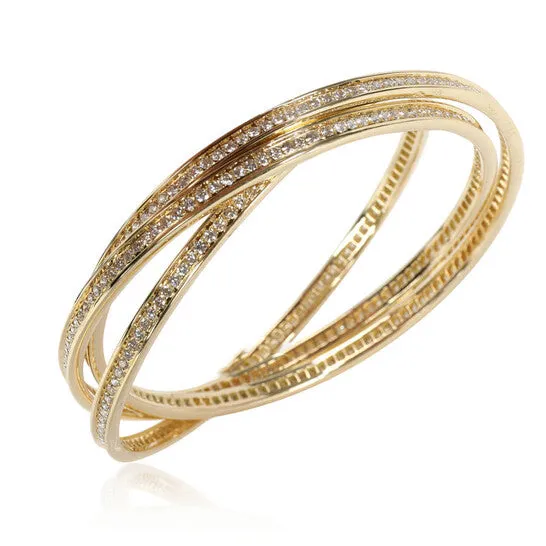 JMS always Bracelets Original PreOwned Cartier Trinity Diamond Bracelet in 18k Yellow Gold JMS always Bracelets Original PreOwned Cartier Trinity Diamond Bracelet in 18k Yellow Gold