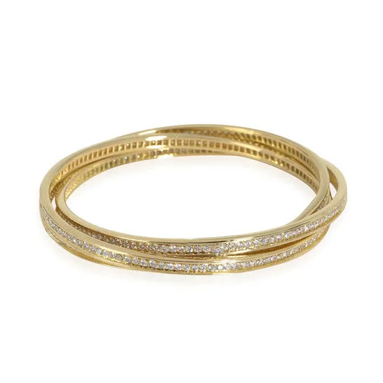 JMS always Bracelets Original PreOwned Cartier Trinity Diamond Bracelet in 18k Yellow Gold JMS always Bracelets Original PreOwned Cartier Trinity Diamond Bracelet in 18k Yellow Gold