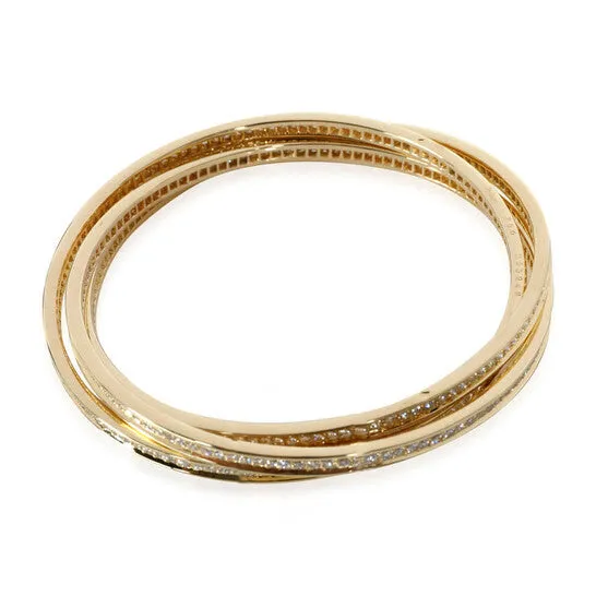JMS always Bracelets Original PreOwned Cartier Trinity Diamond Bracelet in 18k Yellow Gold JMS always Bracelets Original PreOwned Cartier Trinity Diamond Bracelet in 18k Yellow Gold